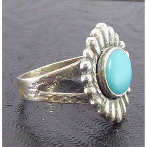 Vintage Sterling Silver Native American Turquoise Ring Maisels Sz 4.5